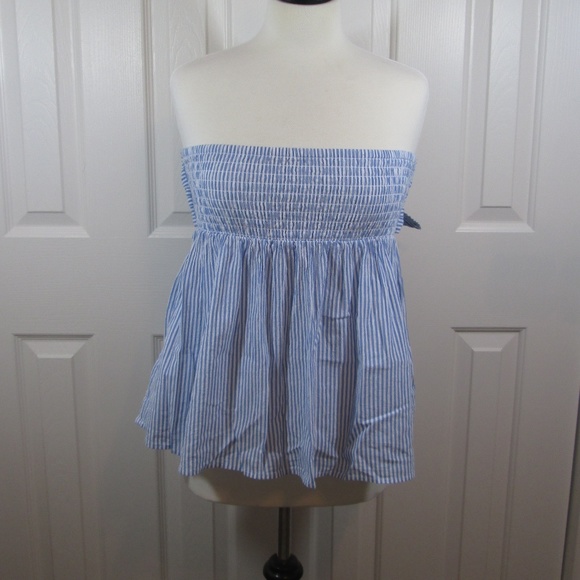 LOFT Tops - Loft pinstripe strapless tube top